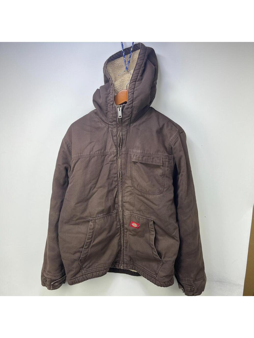 Vintage Dickies Sherpa Lined Hooded Jacket Large